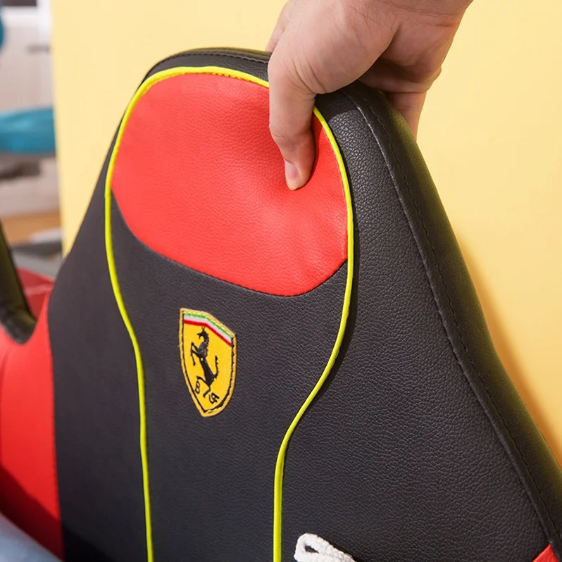 Детская красная Гоночная машина двойная кровать детская спальня мебель Гоночная машина кровать с подсветкой