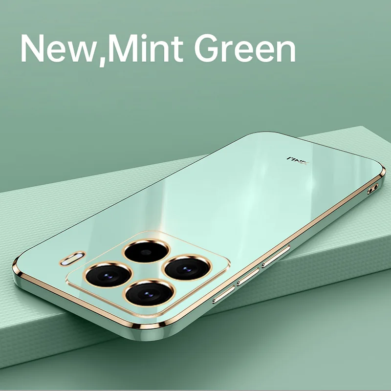 Роскошный ультратонкий 6D чехол-накладка из мягкого ТПУ для Xiaomi 14T 15 / Pro защитный чехол объектива