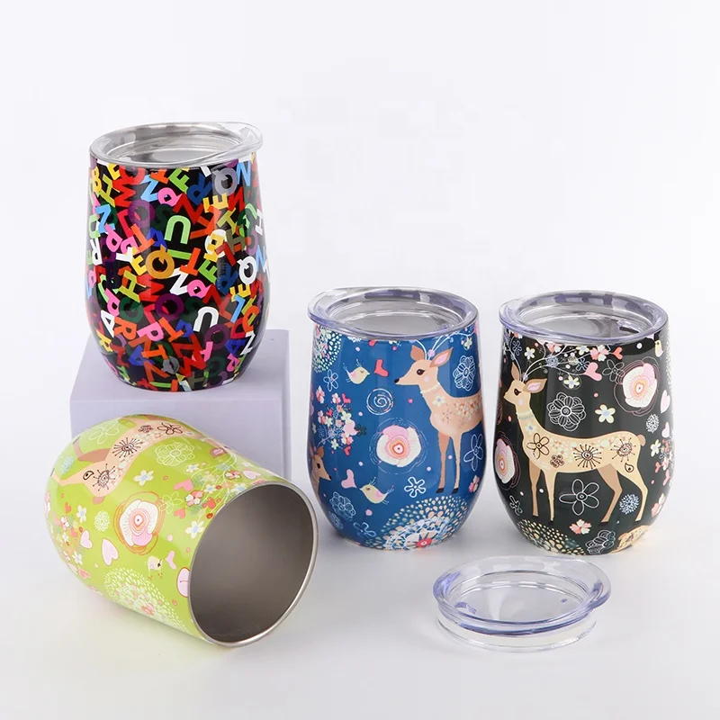 Sustainable Eco Friendly Products Stainless Steel 12oz Wine Tumbler Double Walled Egg Shape Cup Football Beer Mug Customizable