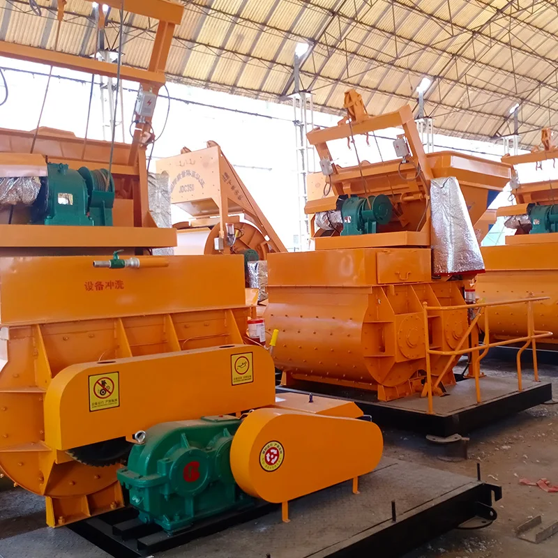 JS1500 double shaft concrete mixer horizontal cement concrete mixer