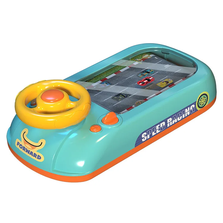 Montessori Children Steering Wheel Simulation Driving Puzzle Electric Desktop to Avoid Racing Through Toys for Kids Boys Girls