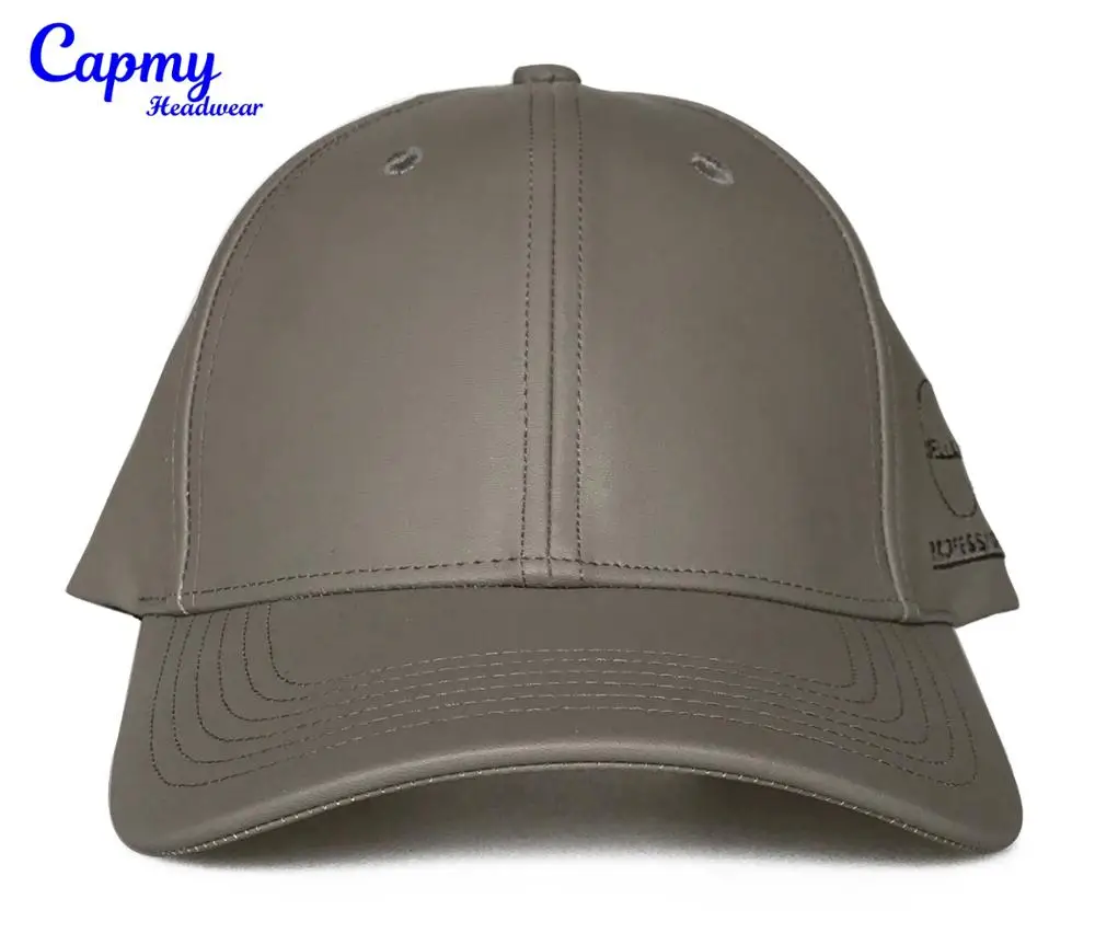 High Quality Black Leather Logo Baseball Cap Manufacturer, Custom Wholesale Leather Custom Cap Leather Black Baseball Caps Hats