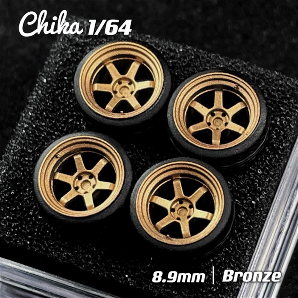 4 шт. (1 комплект) 1/64 колеса Chika/ Nabes 8 9 мм 7 шины обода BBS LM VSXX RS TE37 Watanaba для 1:64 HW Tomy Mini GT легкосплавный автомобиль