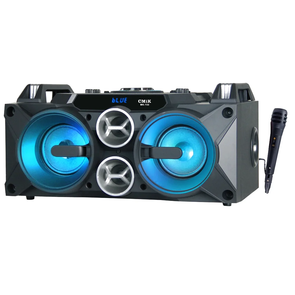 CMiK MK-B150 double 5.25 inch outdoor mini portable powerful speaker with wireless Blue tooth bocinas parlantes speaker