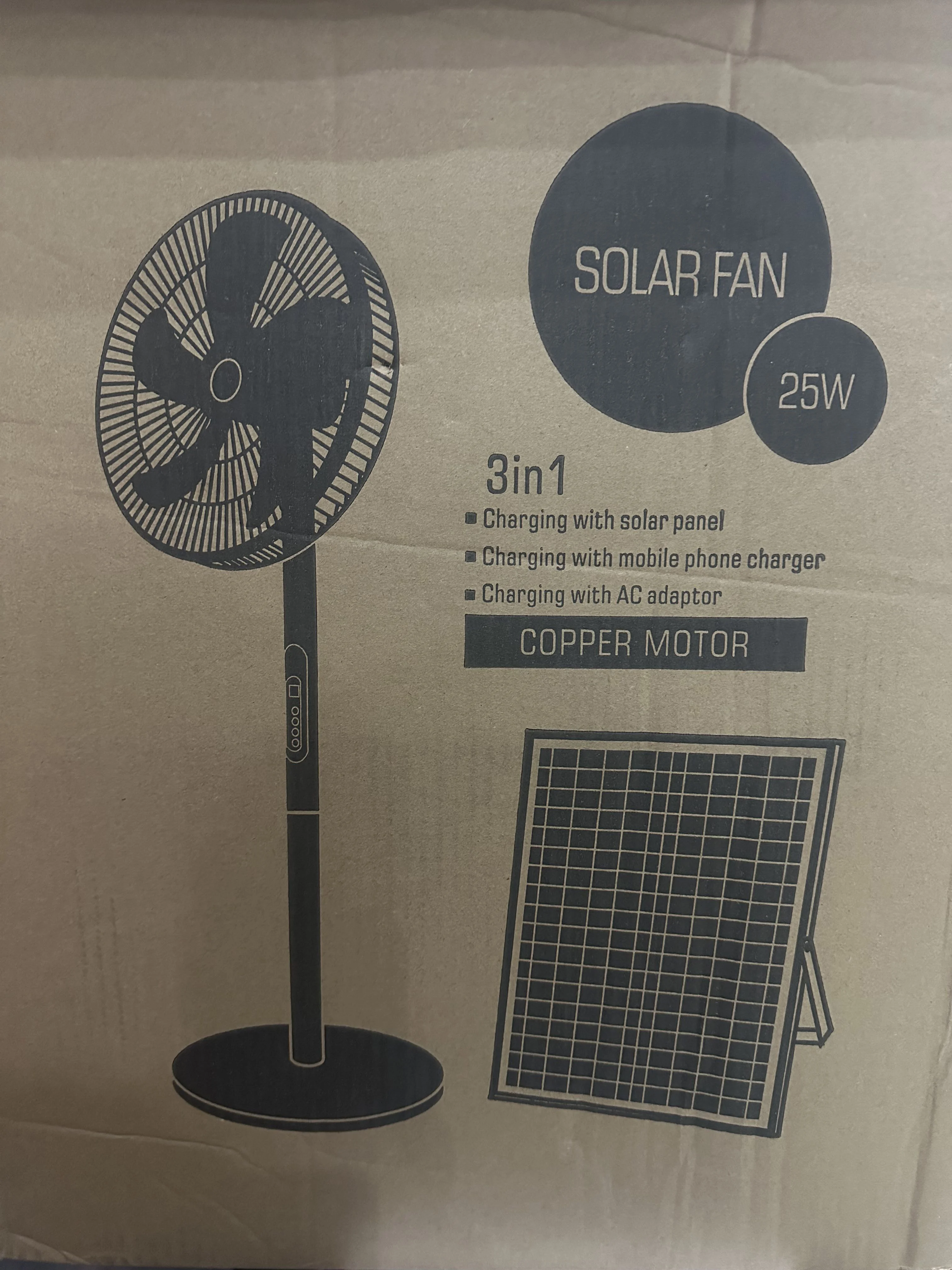 Solar Fan solar fan rechargeable wireless portable silent floor fan 12 inches