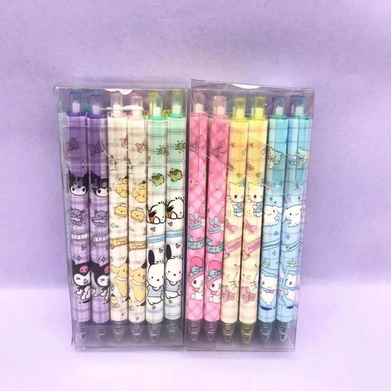 2024 Foreign trade cross-border Sanrio click pen Kurumi Pacha dog big ear dog water pen Melody pudding dog neutral pen