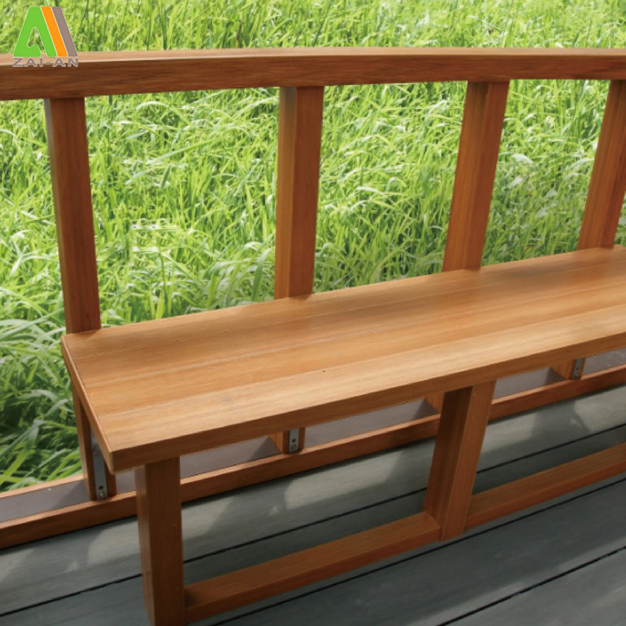 Long Lasting Anti Bending High Performance Multifunction Aluco Wood Patio Benches