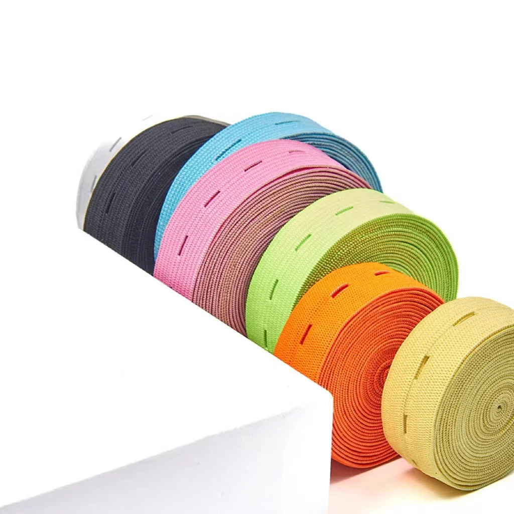 2cm High Elastic Cord Baby Diaper Polyester Latex Silk Buttonhole Adjustment Webbing Elastic Band