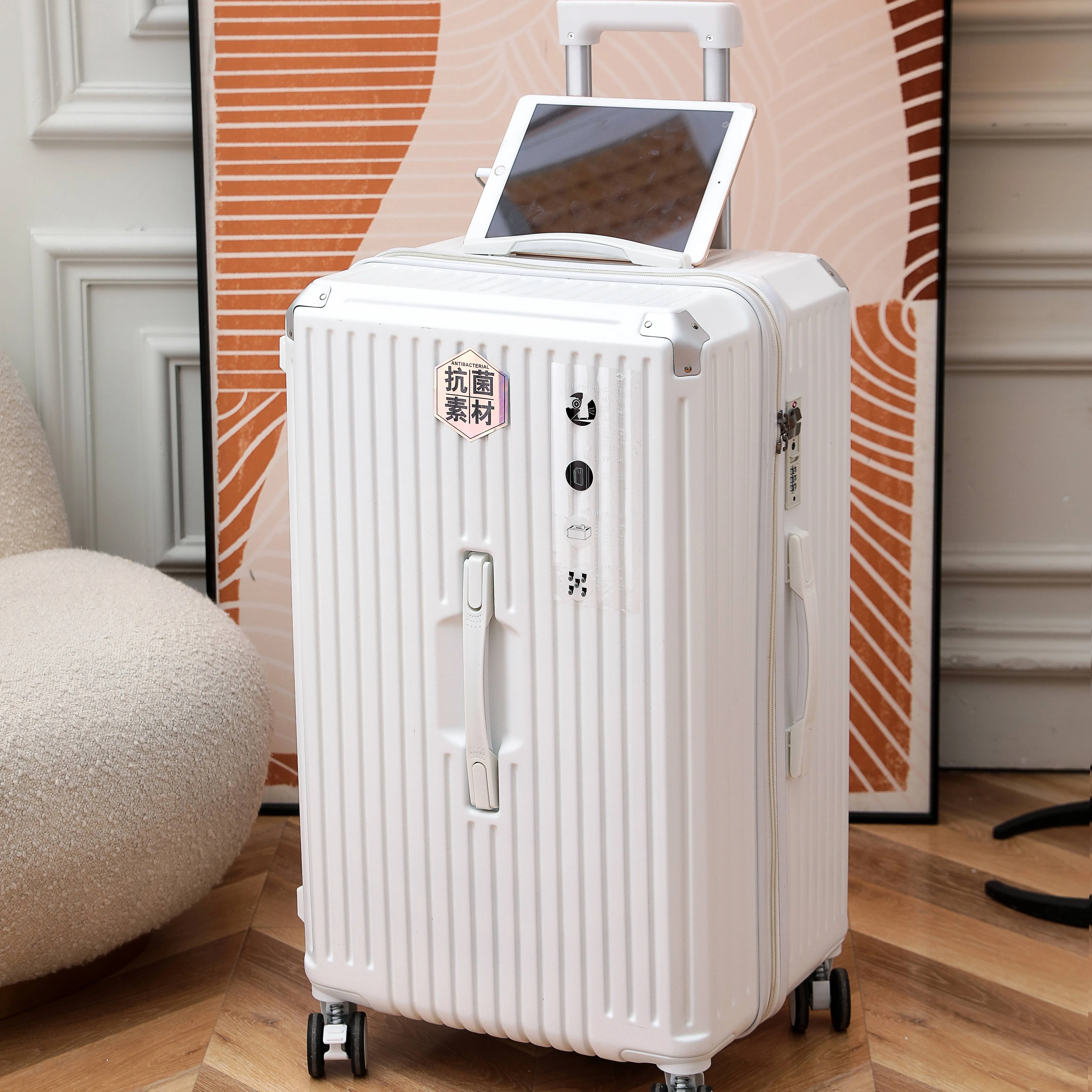 Large capacity travel anti-lock braking system Suitcase Sports style Computer suitcase ABS thickened trolley case