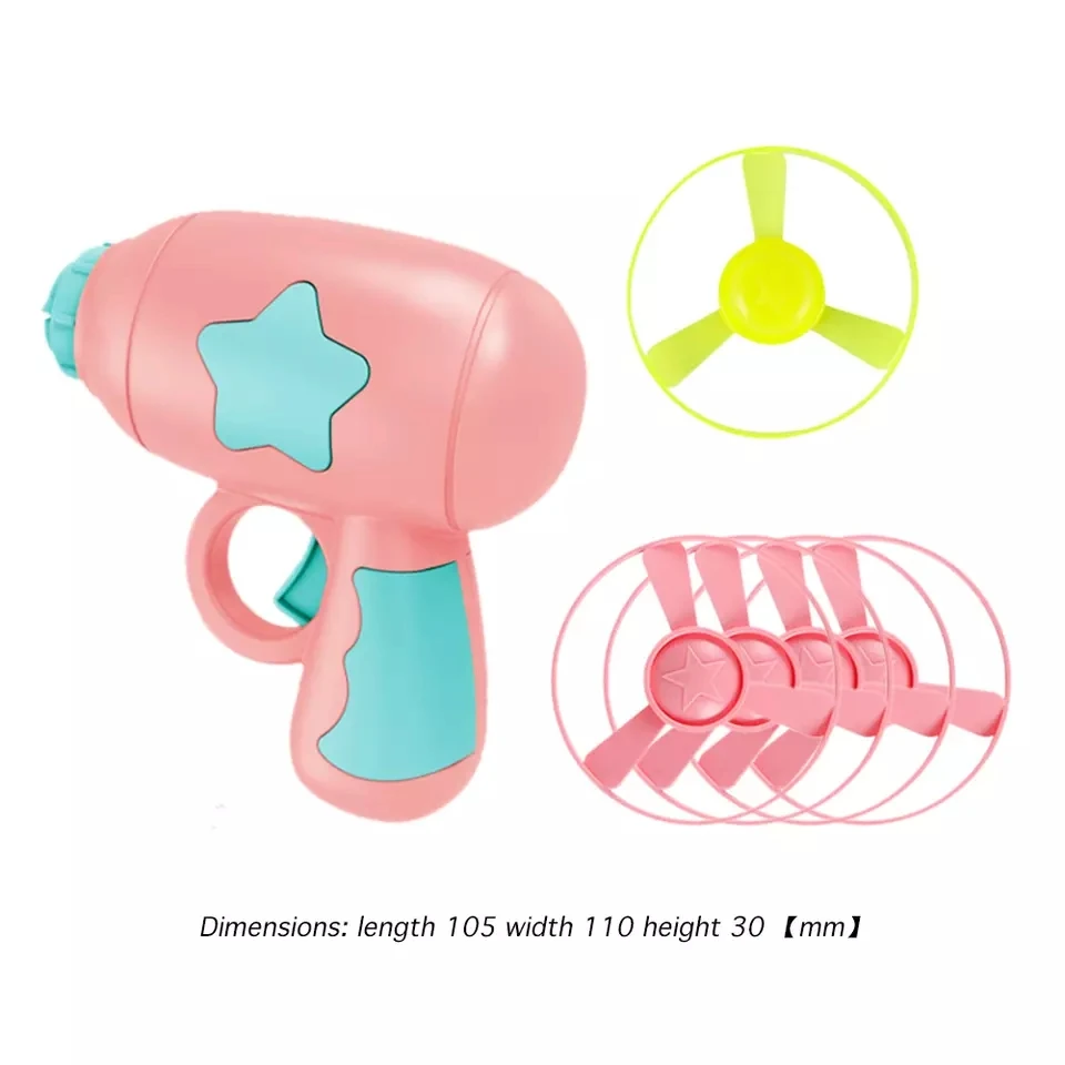 Pet Interactive Toys Flying Saucer Gun Luminous Flying Bamboo Dragonfly Training Play Pet Cats Dogs Exercise Toys