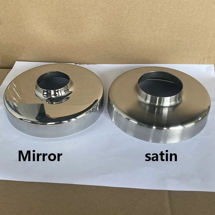 Stainless Steel Post Tube End Cap Balustrade Handrail Glass Balcony Stair Railing Pipe Plate Decorative Cover