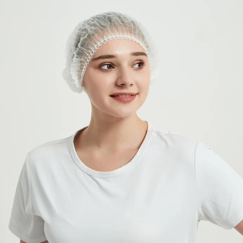 high-quality 10g Non-woven hats Disposable Bouffant covers hairnet for food industry