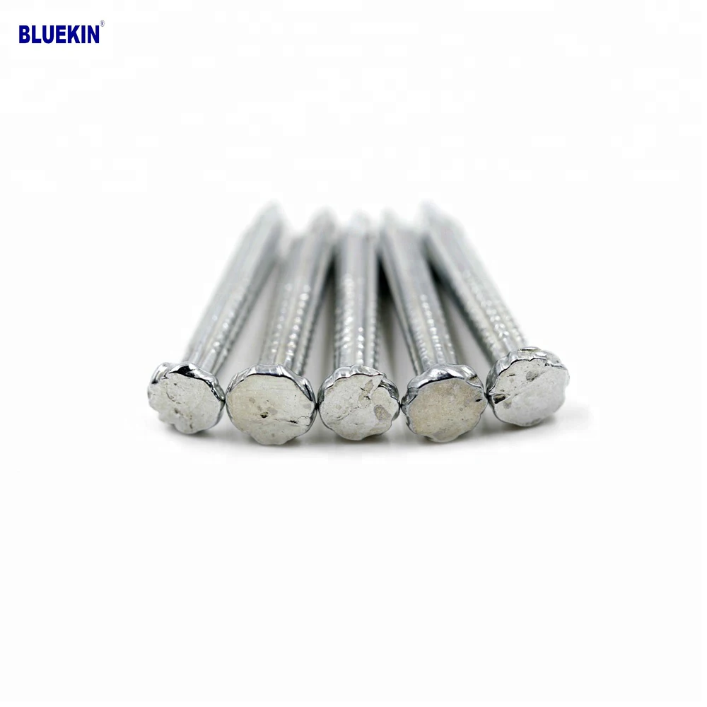 Bluekin 3 Inch Construction Nails Steel Galvanized Cement Concrete Nails For Stucco Walls Outdoor Concrete