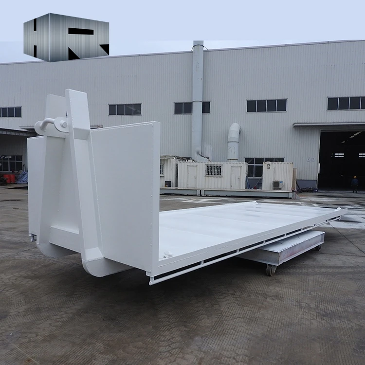 Skip container hook lift flatbed roll on roll off bin for transporting goods