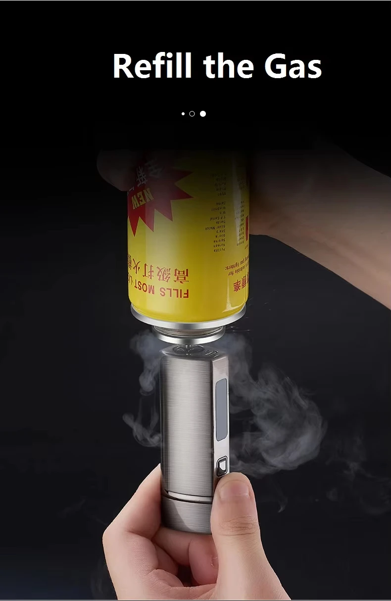 Cigar Lighter Custom Logo Refillable Windproof Triple Jet Flame Torch Cigar Lighter Metal Jet Lighter