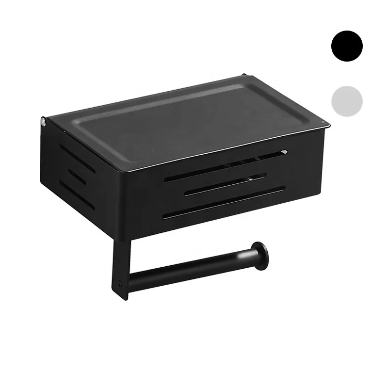 Настенный держатель для туалетной бумаги с коробкой для хранения