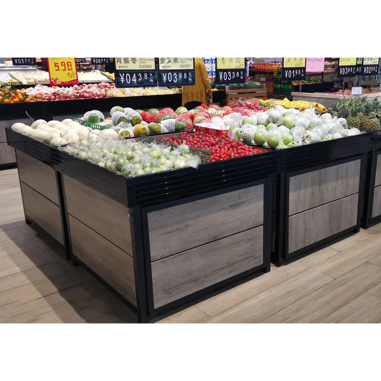 Minimalist Style Stands Fruit and Vegetable Display Rack Light Duty Customized Modern Vegetable and Fruit Rack