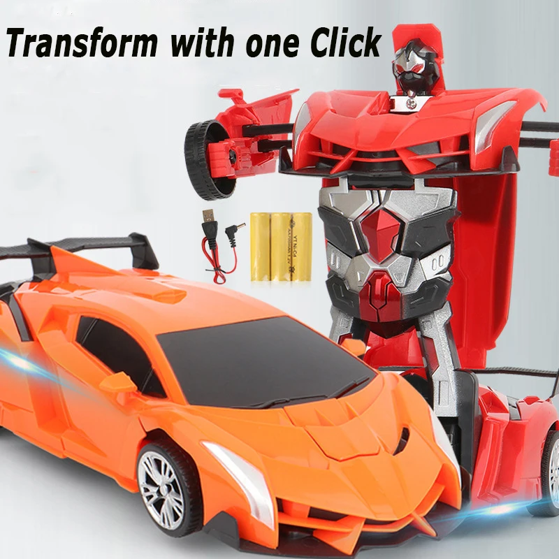 RC 1:18 5WD изменение автомобилей Робот Игрушки Детские пульт дистанционного управления деформации автомобиля Rc игрушки для детей подарок W/батарея и USB