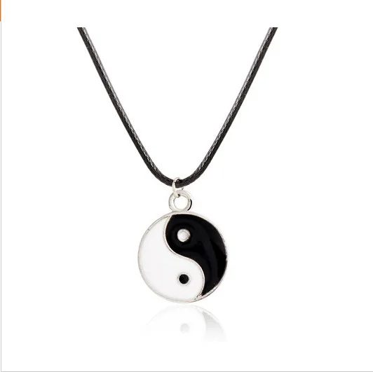 Модное серебряное ожерелье с китайскими инициалами Taiji Bagua Yinyang Qi Chi набор ожерелий со знаком зодиака символом мира
