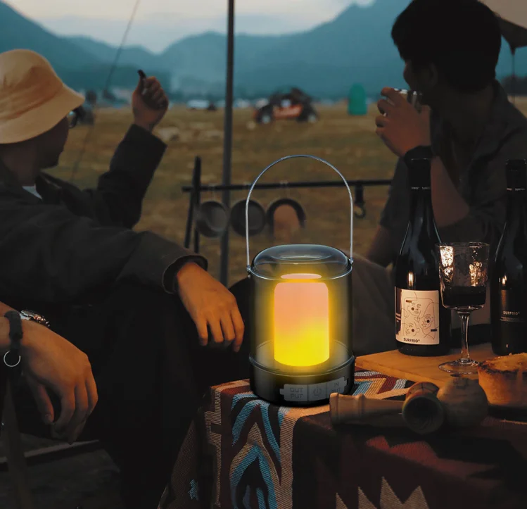 3 Modes Adjustable Camp Decorative Lantern Emergency Rechargeable Camping Lighting With Power Bank Waterproof LED Camping Light