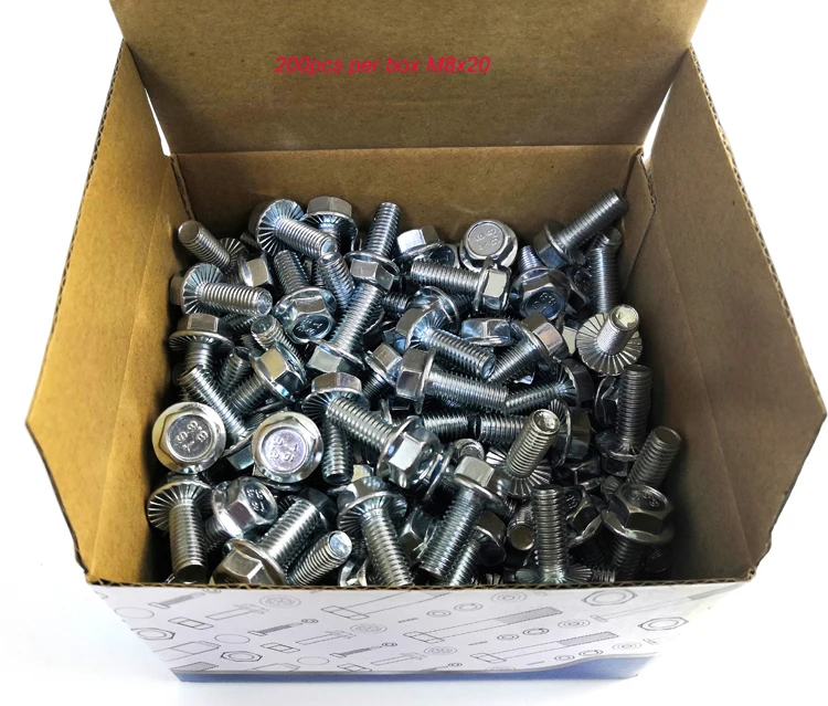 DIN6921 Standard Hex Flange Bolt, M8x20