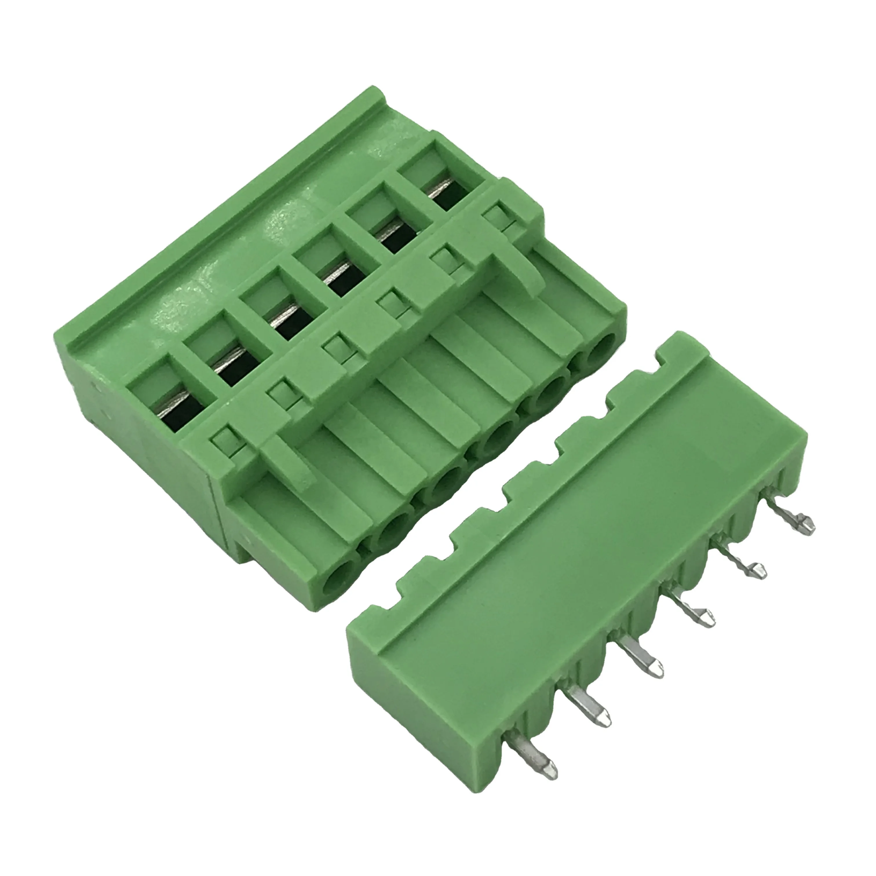 Вертикальная Подключаемая Клеммная колодка PCB с шагом 5,08 мм, штекер и гнездо