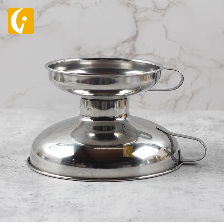 18/8 Stainless steel wide-mouth funnel kitchen funnel with handle for wide mason jars canning jars
