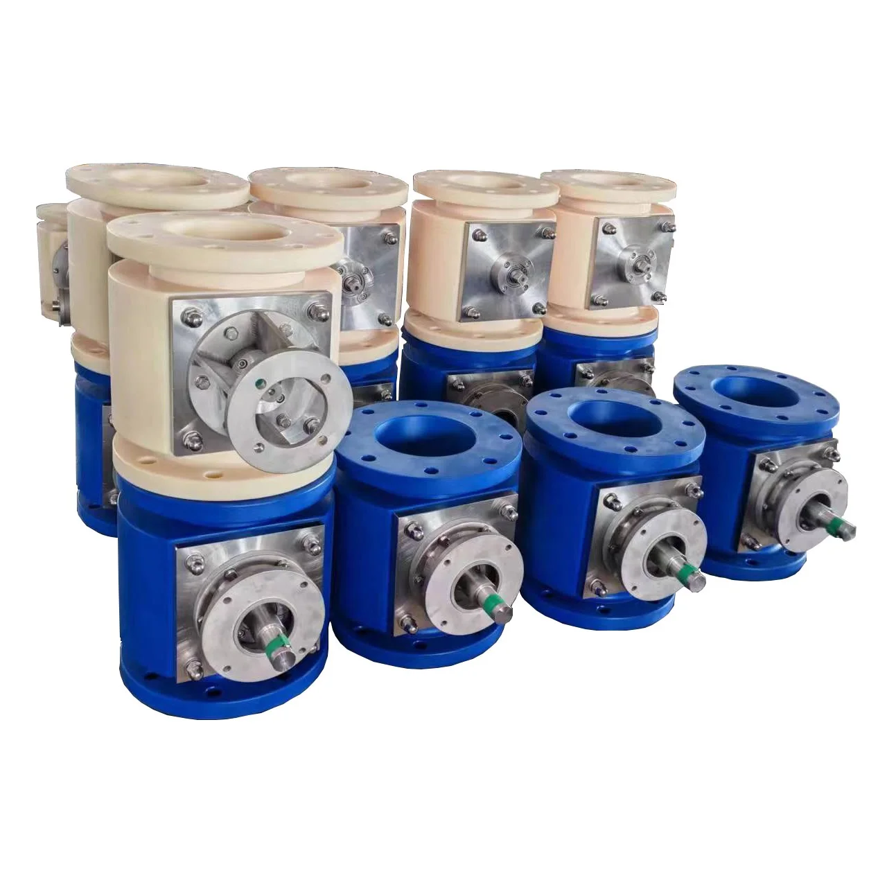 96 L-min airlock Nylon Body vane rotary feeder custom PLC product manufacture Rotary valve