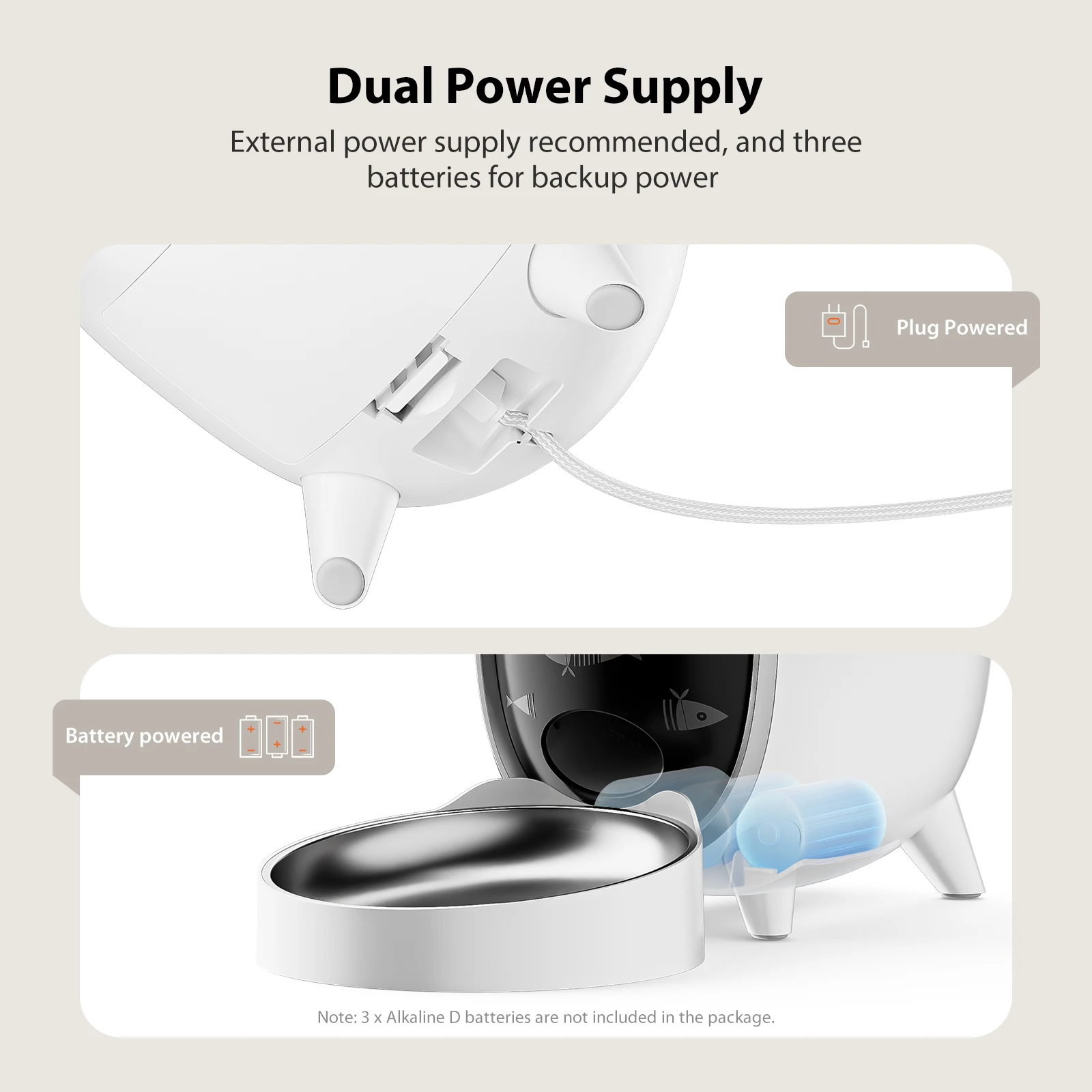 Dudupet Automatic Pet Feeder Food Storage Dispenser Dog Supplies Feeding Bowls Automatic Pet Food Dispenser