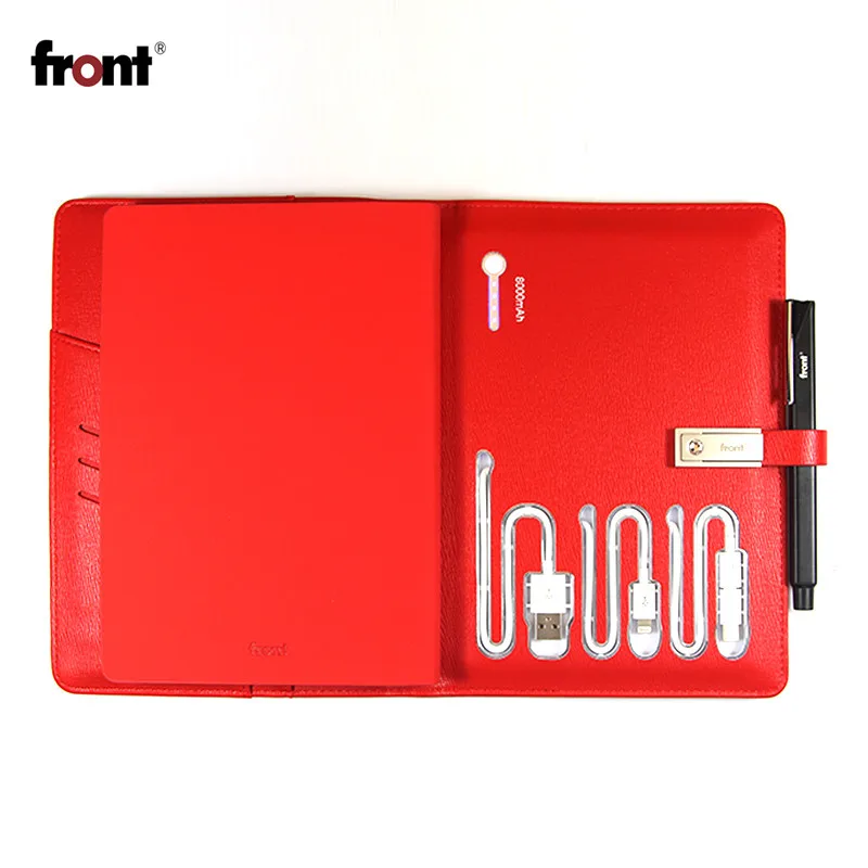 
Smart Book diary with powerbank notebook wireless charging wired charging 16G usb notebooks 