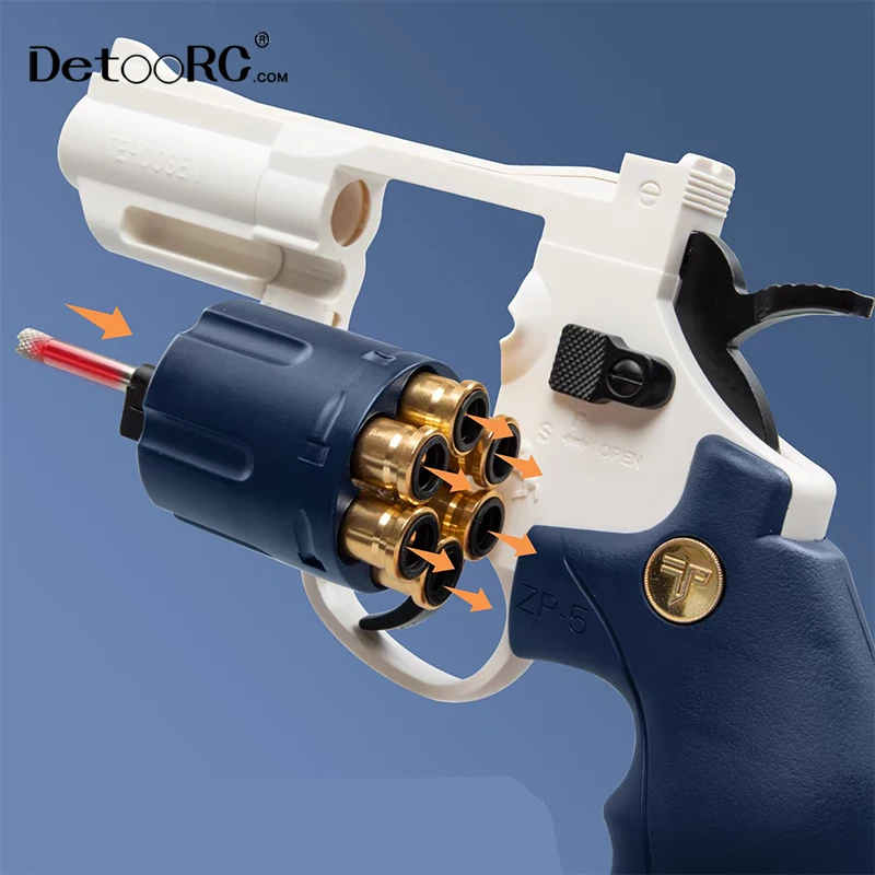Detoo Stem Gun toys for kids funny educational 2022 new design imitation gun plastic and matel toys gun with soft bullet
