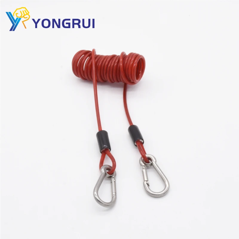 Hot Sale 1-3m Spring Cable Tool Safety Coil Lanyard