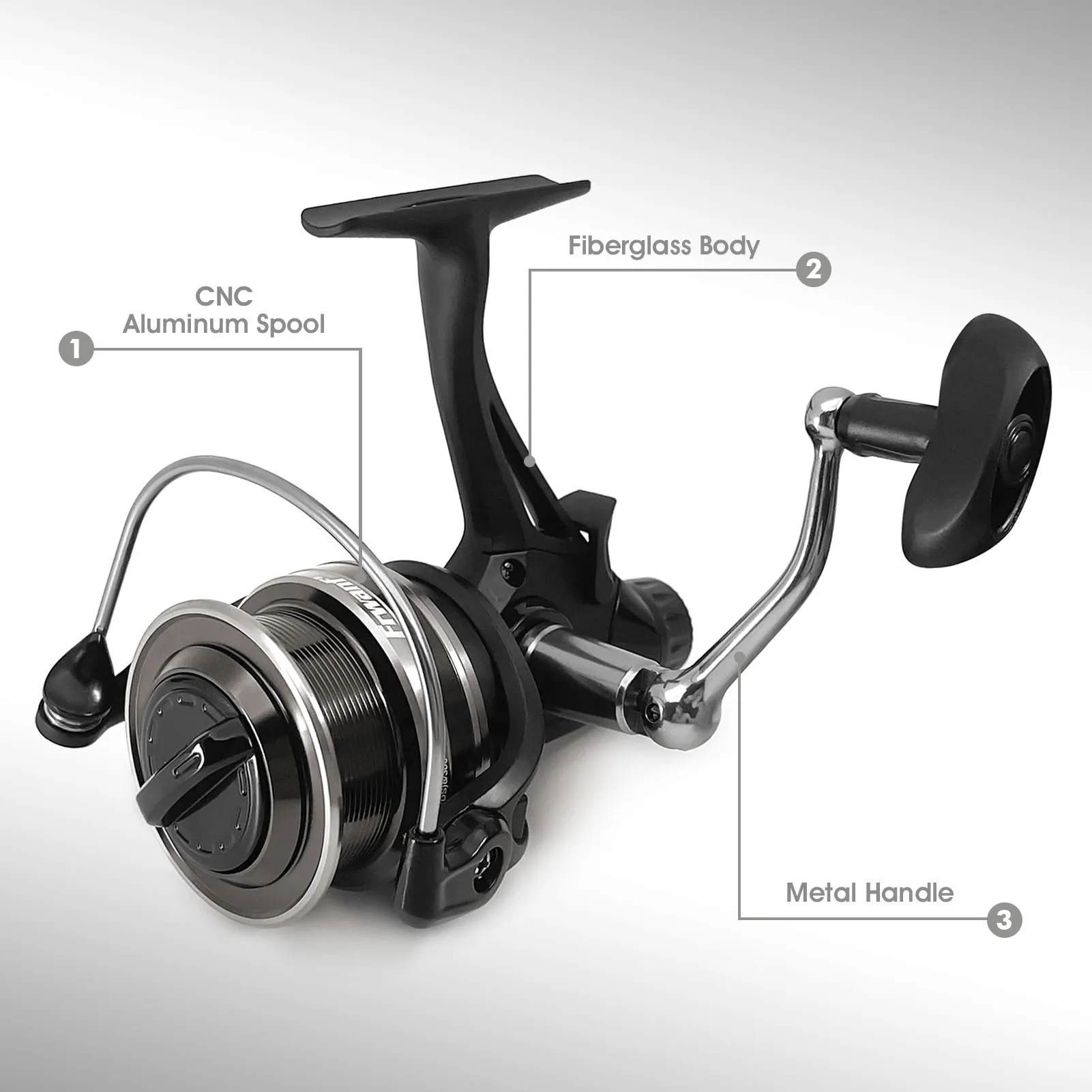 Frwanf De Pesca Fishing Reels Double Loading Spinning Wheel Surfcasting 4000 5000 Fish Tackle Peche Metal Baitcasting Reel