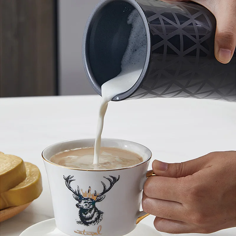 Multifunctional Smart Stainless Steel Coffee Foamer Frothing Heating Warmer Pot Machine Electric Milk Frother