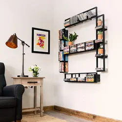 Multi-Layer Cube Storage Organizer Shelf Set of 5 Video Games CD DVD Storage Shelves Floating Shelves