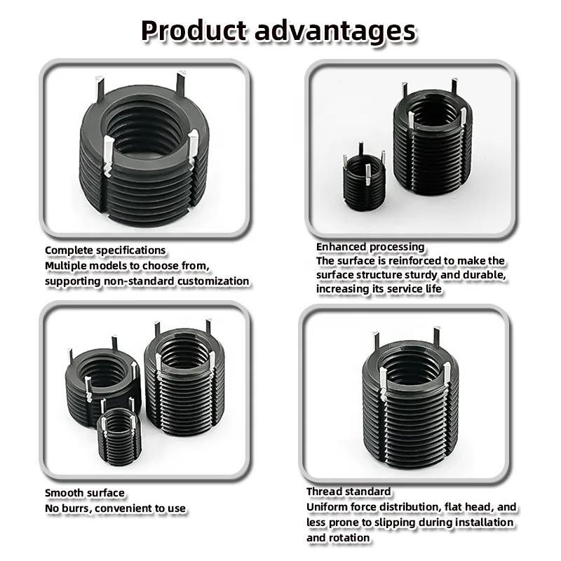 Four Key Locking Thread Insert Wire Cnc Threaded Insert Plastic Other Fasteners