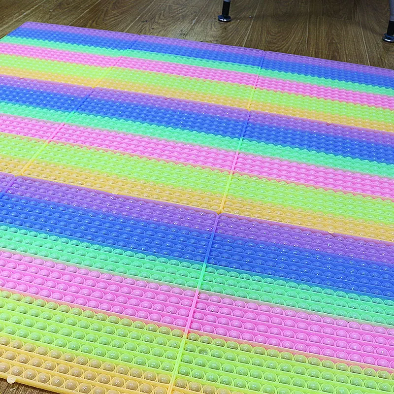 40cm Rainbow Jumbo Pop Bubble, 400 Bubbles Big Size Push Bubble Sensory Super Big Extra Large Giant Mega Pop Push Fidget Toy