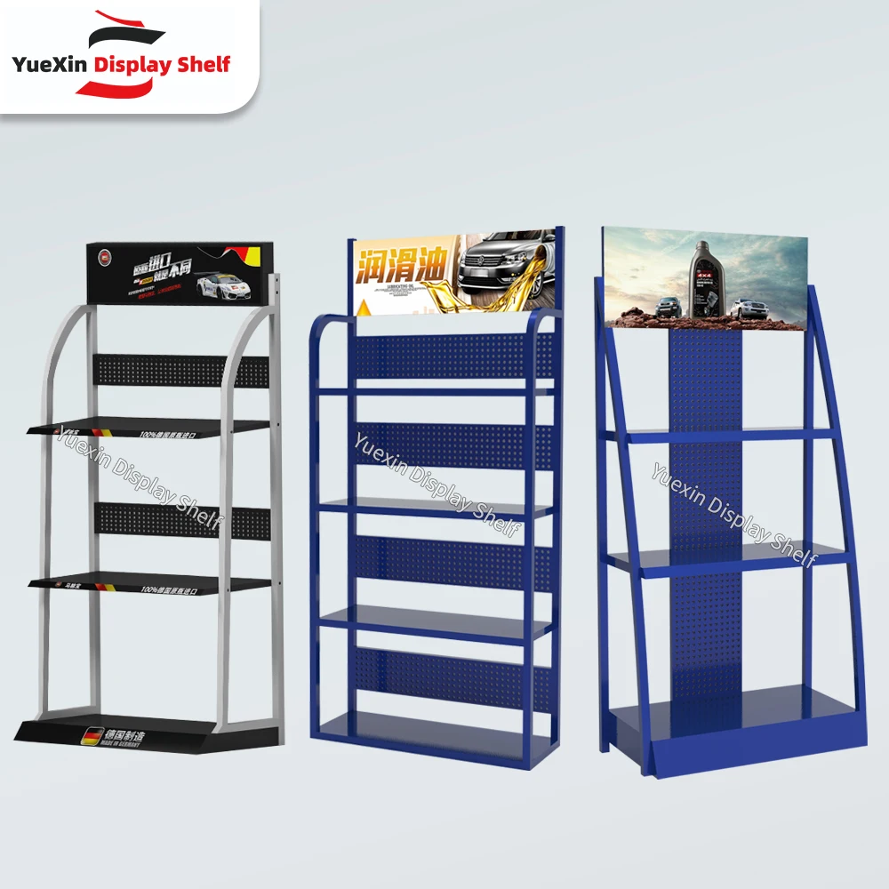 Полки для супермаркетов на заказ прочная односторонняя Легкая металлическая стеллаж витрины розничных магазинов и стенды масляных баннеров