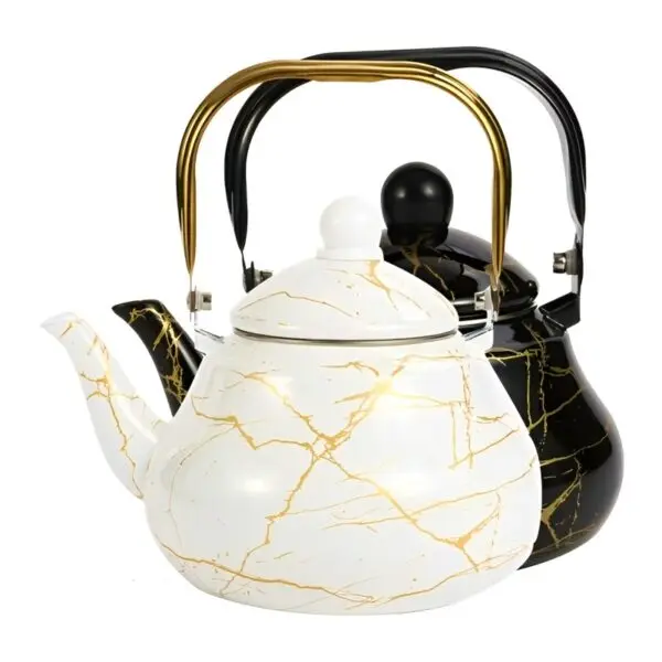 SauArabia Style Custom Color kitchenware Enameled Teapot Suitable for Gas Stove and Induction Cooker