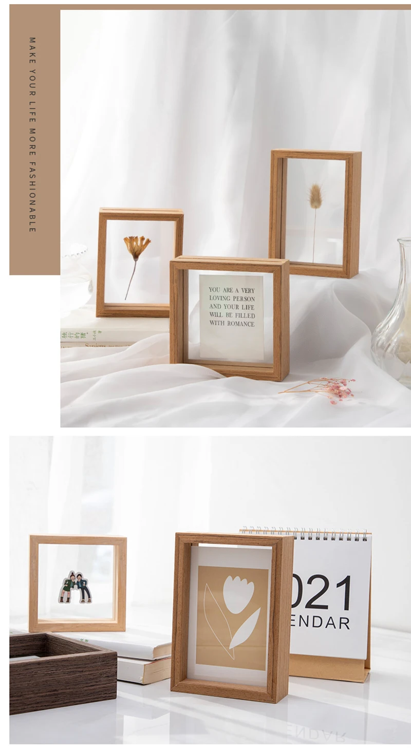 Double Sided Picture Frame Mini Photo Frame Square