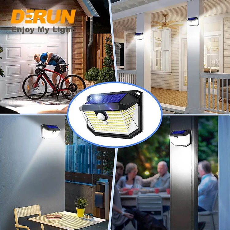 Outdoor Split Type Battery Security Induction Smart Intelligent Solar Sensor LED Wall Light for Garden , LAMP-SOLARWALL