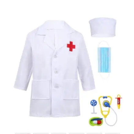 wholesale Cosplay for Boys Girls Halloween Carnival Fancy Party Performance Costumes Toys Sets Kids Doctor Nurse Uniform