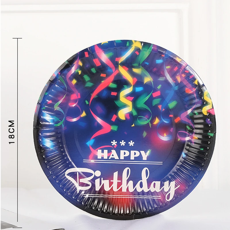 10pcs/bag 7 inch disposable paper plate for birthday wedding party supplies