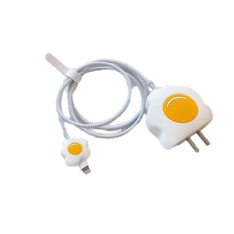 Manufacturer British Standard 20W Portable Data Cable Case TPU Silicone Cute Heart Charger Protector Case