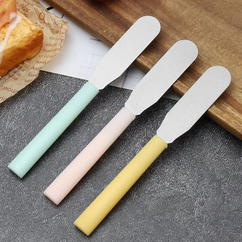 6PCS Kitchen Baking Tools Flatted Utensils Stainless Steel Cream Scraper Cheese Butter Spreader Knife Set