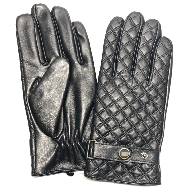 2021 autumn and winter new sheepskin gloves men and women wear-resistant outdoor warm fashion leather gloves wholesale custom