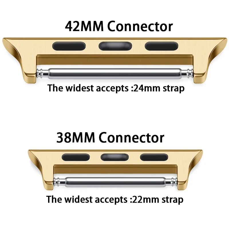 Skylet 316L Stainless Steel Watch Adapter Buckle Watch Band Strap Connector for iWatch 7 6 5 4 SE Band