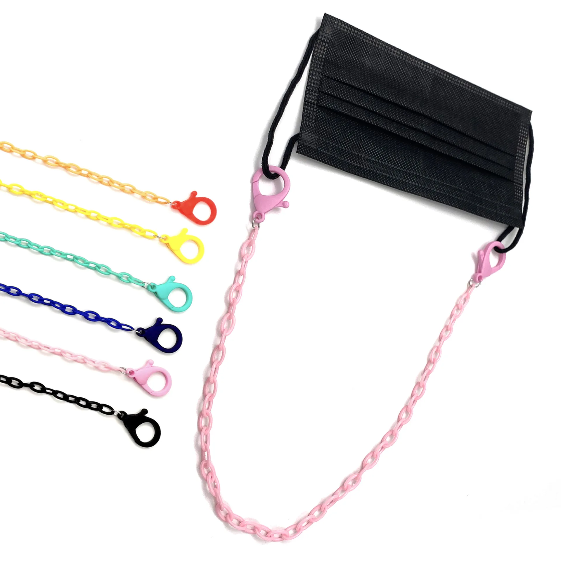 
New Adjustable Acrylic Lanyard artifact Portable Keychain Student for Storing Face Cover Holder Lanyard Wholesale 
