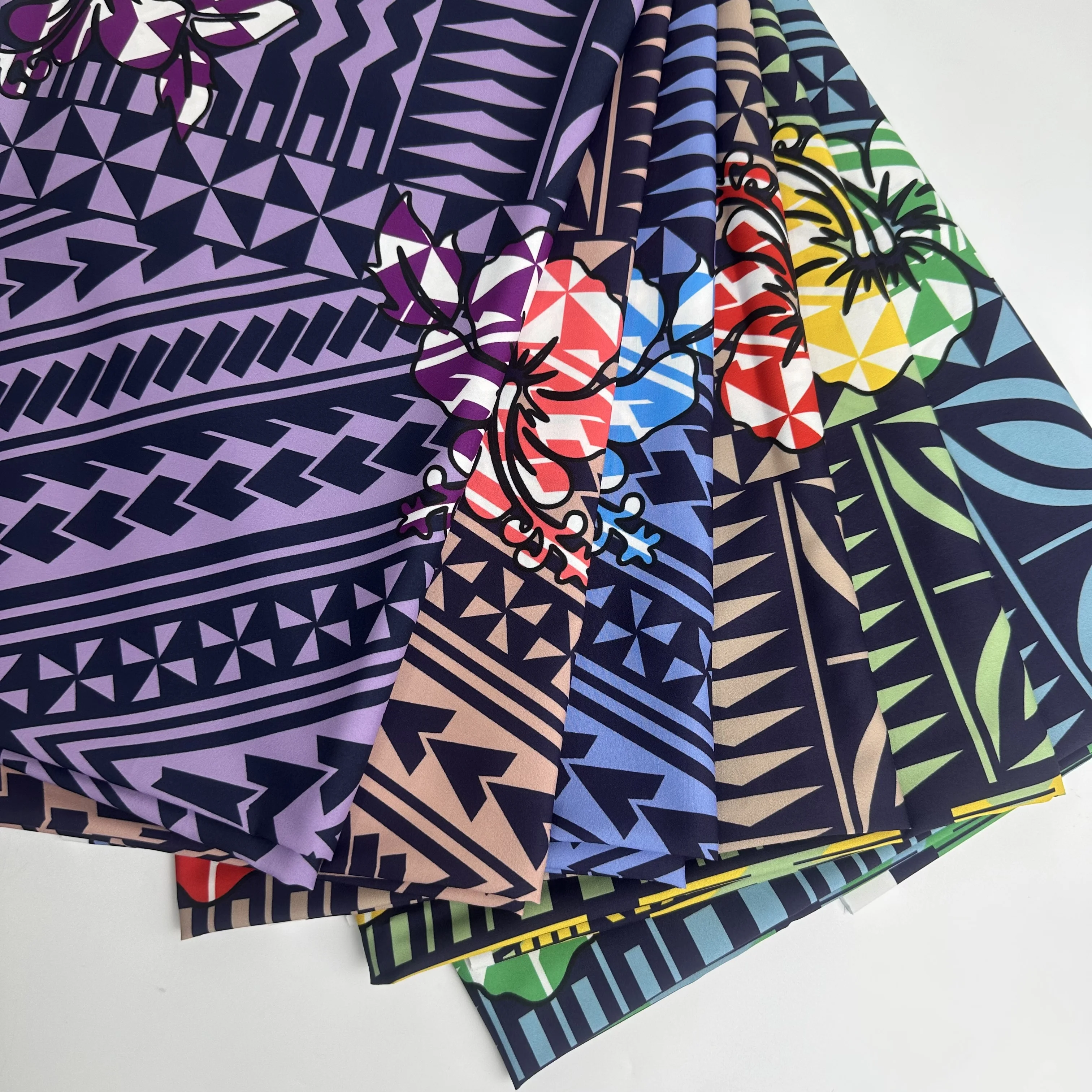 HL Tropical Traditional Prints Print Materials Vintage Leaves Bracelets Hawaiian Fabrics Wholesale