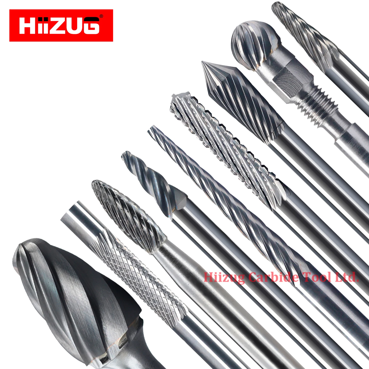 Manufacturer Carbide Burrs Set 6mm 1/4 Inch Shank Diameter Carbide Cutter Rotary Files Power Tool Parts for Wood Metal Grinding